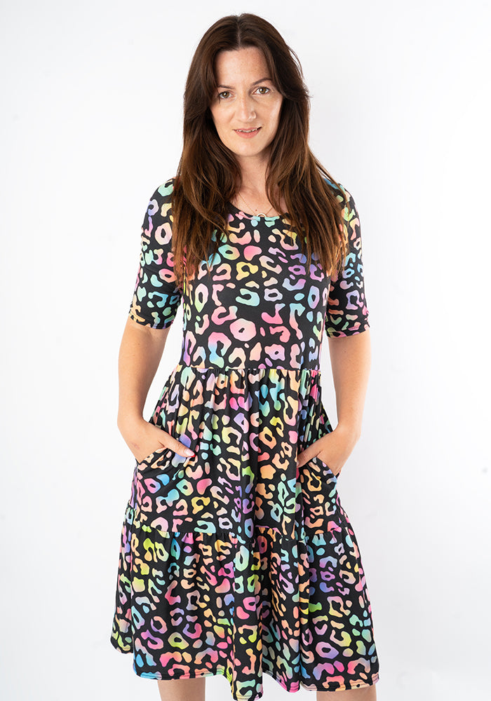 Beca Iridescent Animal Print Dress