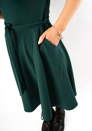 Becca Bottle Green Liverpool Crepe Dress