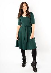 Becca Bottle Green Liverpool Crepe Dress