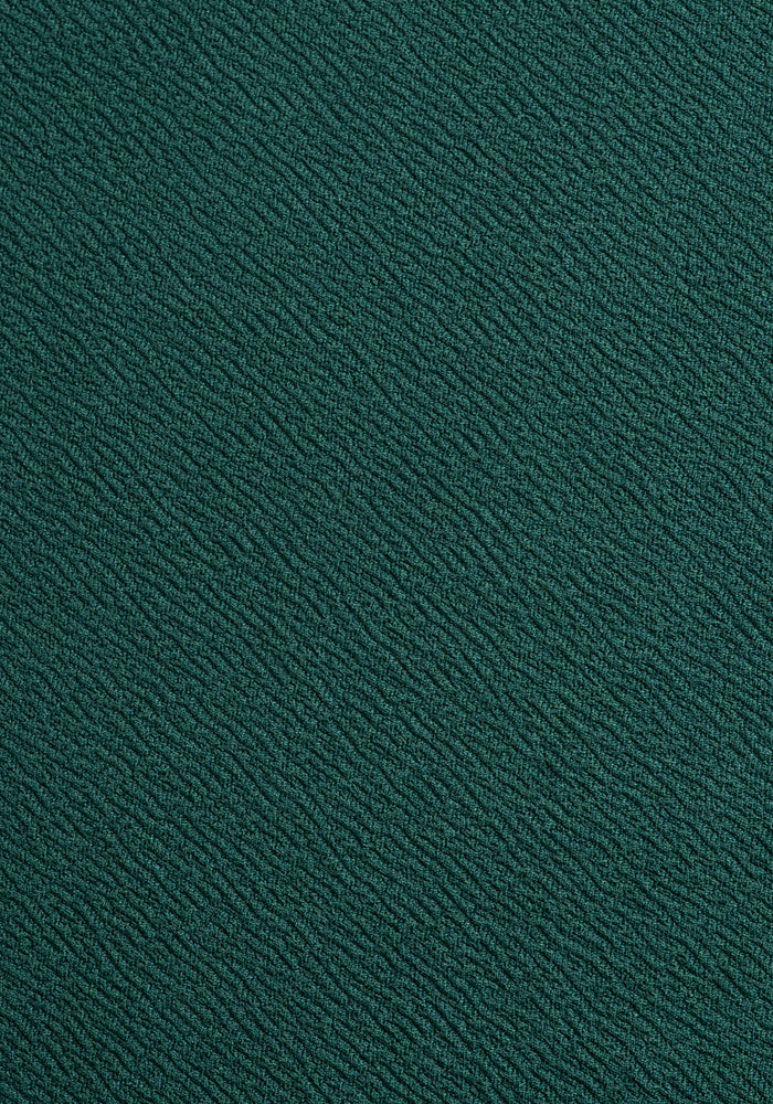 Second angle of Becca Bottle Green Textured Crepe Dress