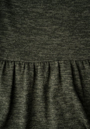 Becker Khaki Brushed Marl Tiered Hem Dress