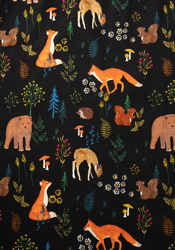 Beckett Woodland Animal Print Cotton Midi Dress