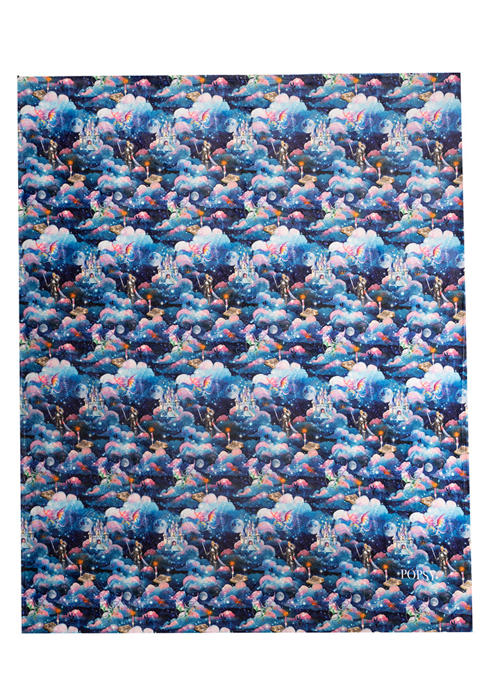 Third angle of Pop-under Bedtime Story Print Plush Blanket