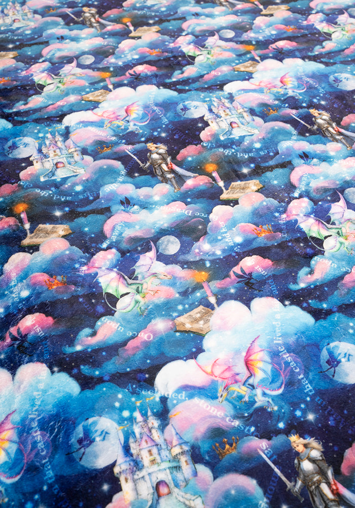 Fifth angle of Pop-under Bedtime Story Print Plush Blanket