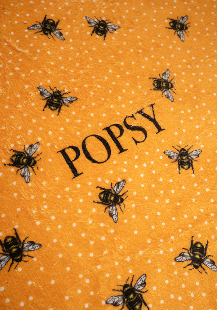 Fourth angle of Bee Print Jumbo Bath Sheet