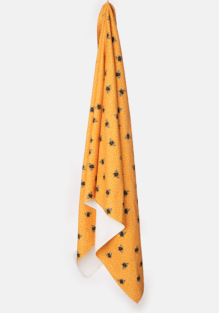 Seventh angle of Bee Print Large Towel