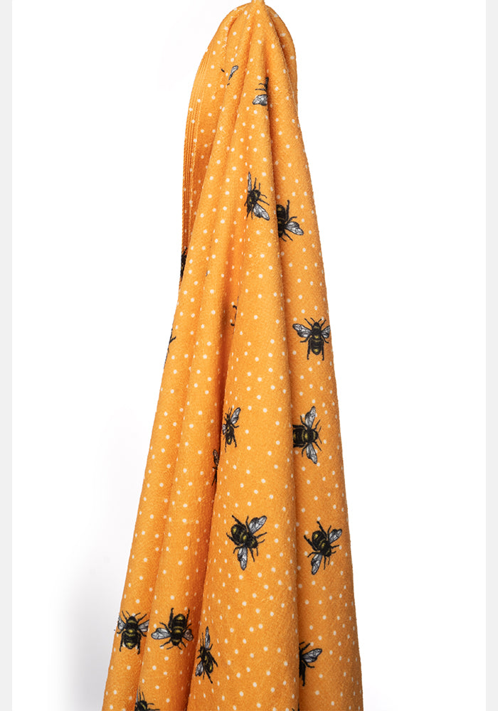 Sixth angle of Bee Print Large Towel