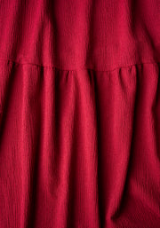 Bell Raspberry Tiered Hem Midaxi Dress