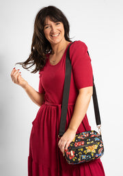 Bell Raspberry Tiered Hem Midaxi Dress