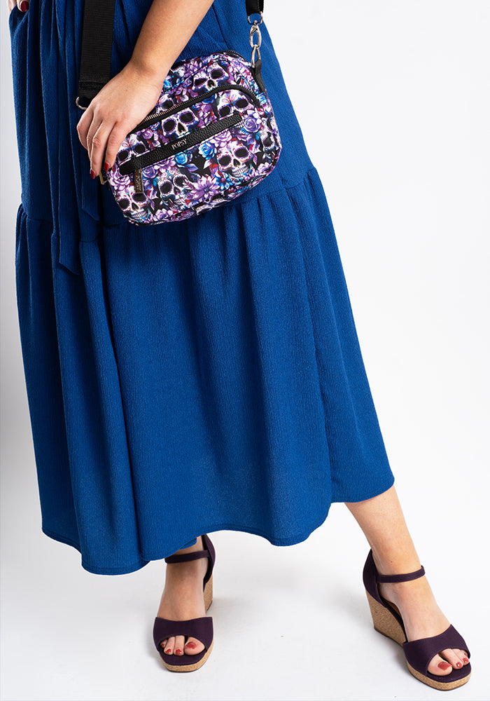 Sixth angle of Bell Royal Blue Tiered Hem Midaxi Dress