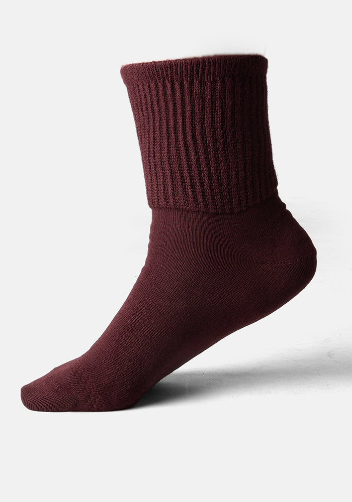 Second angle of Berry Bamboo Socks