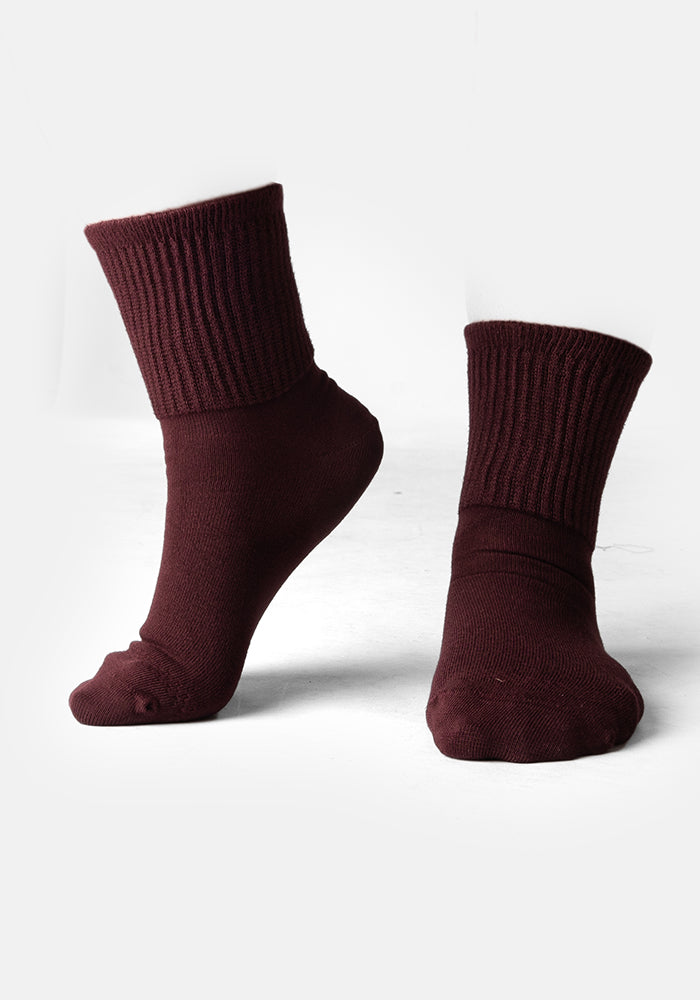 Front view of Berry Bamboo Socks