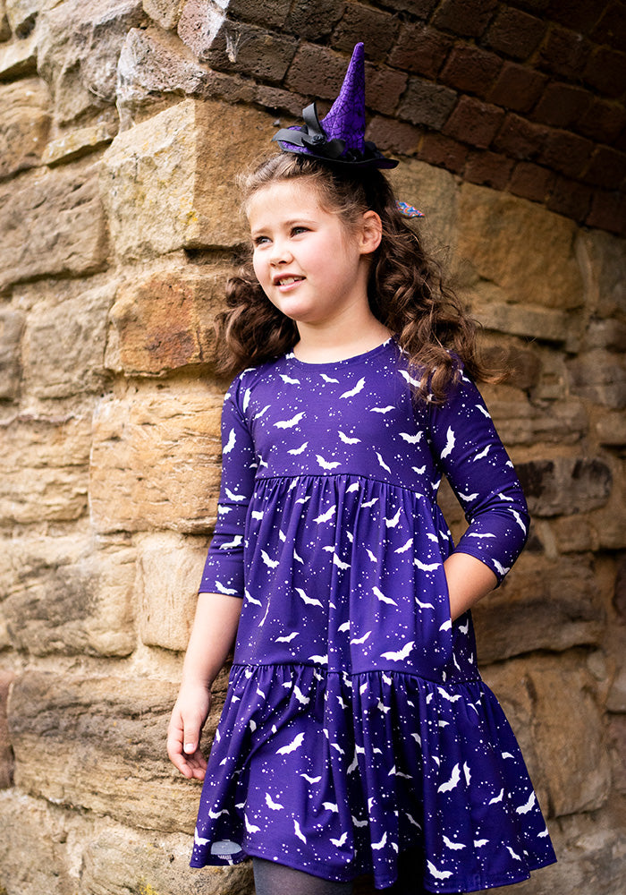 Children's Bat Print Dress (Bertel)