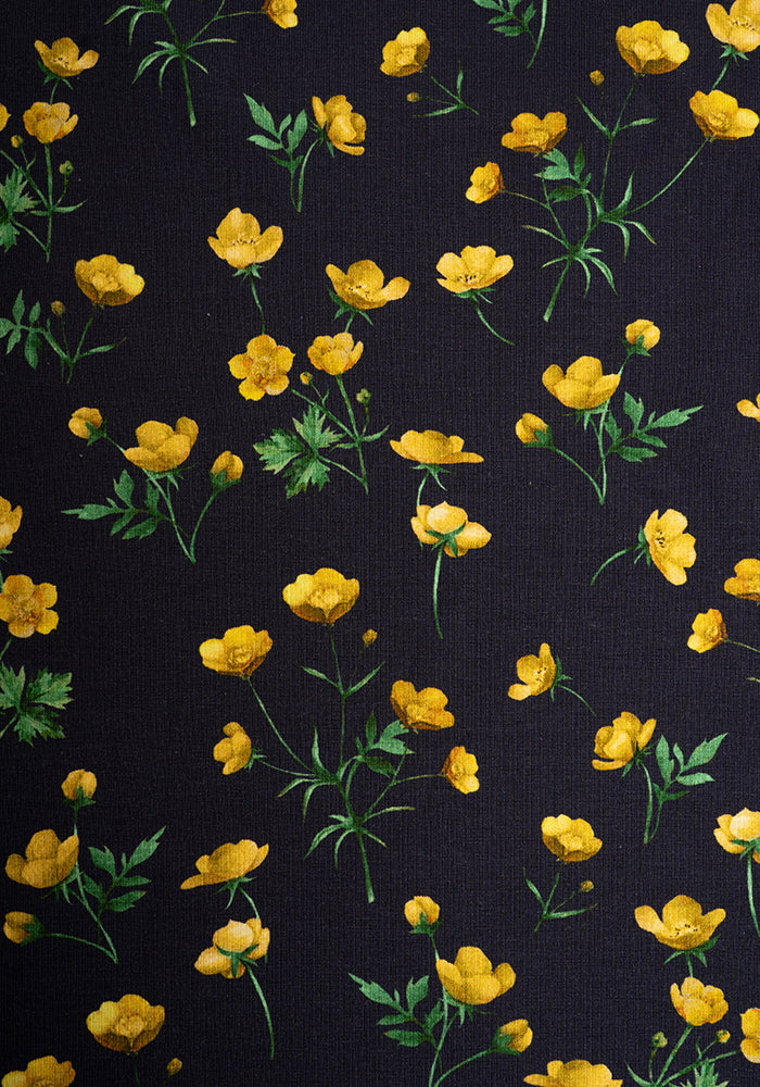 Second angle of Abigail Buttercup Print Cotton Midi Dress