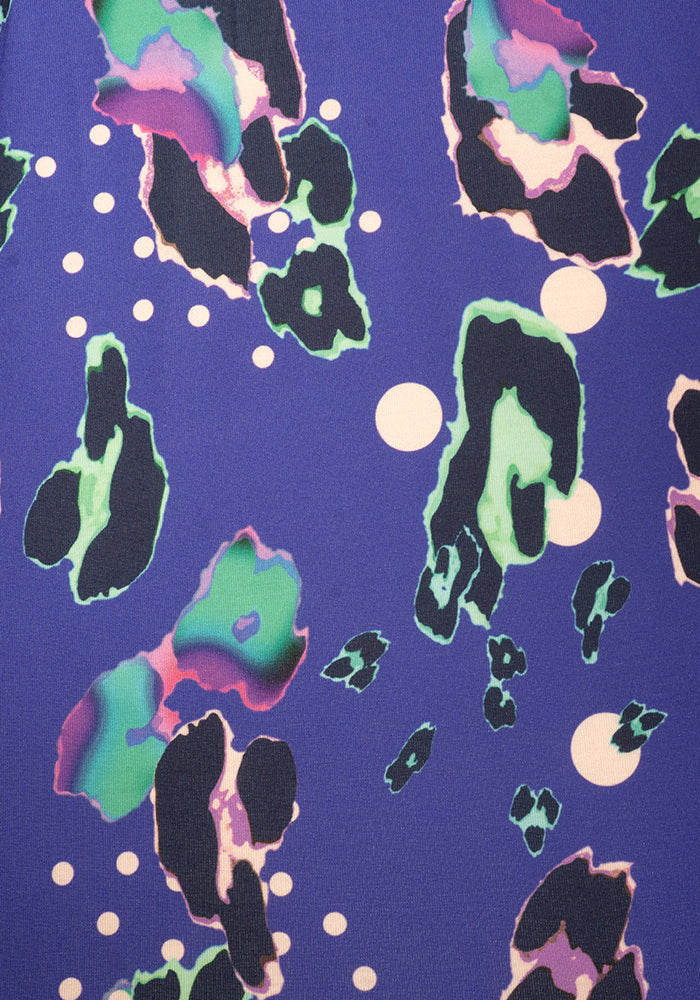 Second angle of Beverley Animal Polka Dot Mix Print Midaxi Dress