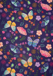 Bindi Butterfly Floral Print Trapeze Dress