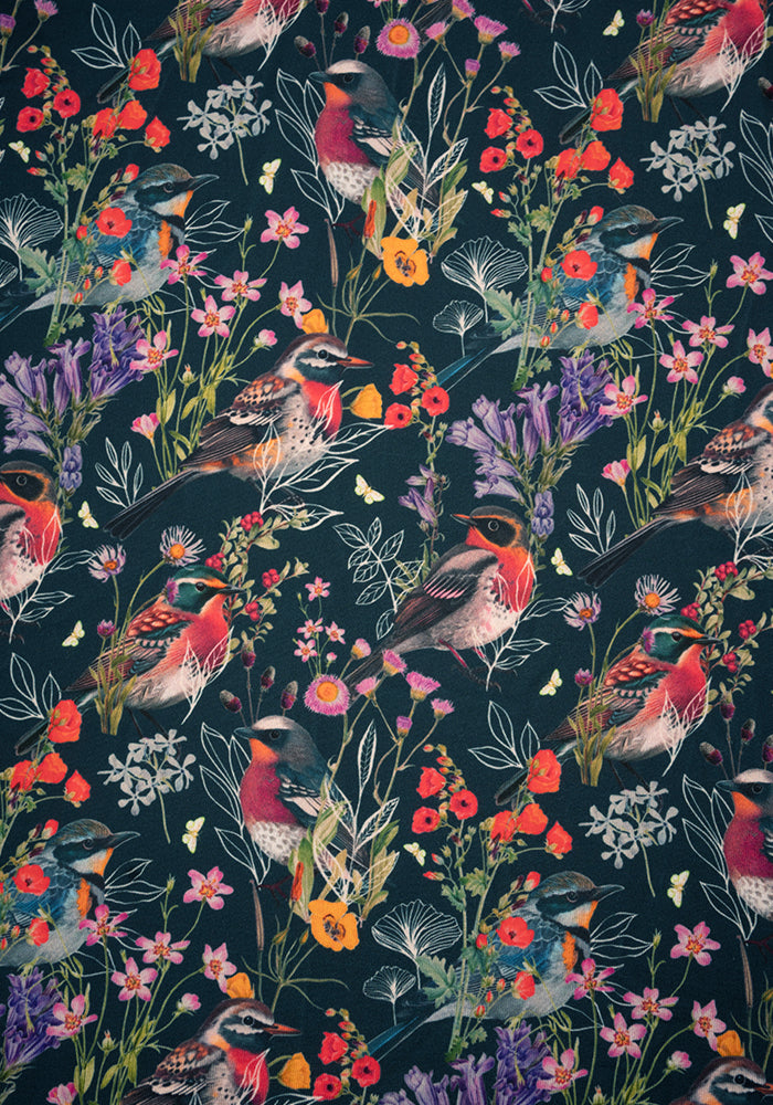 Second angle of Birch Hidden Bird Print Dress