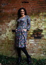 Birch Hidden Bird Print Dress