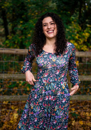 Birch Hidden Bird Print Dress