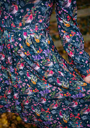 Birch Hidden Bird Print Dress