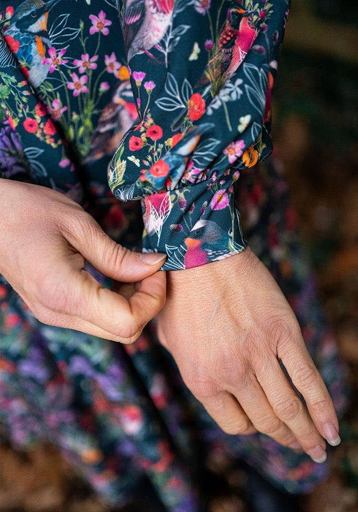 Birch Hidden Bird Print Dress