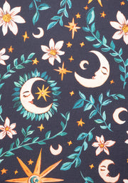 Birdie Celestial Moon Print Midi Dress