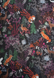 Birkley Animal Forest Print Midi Dress
