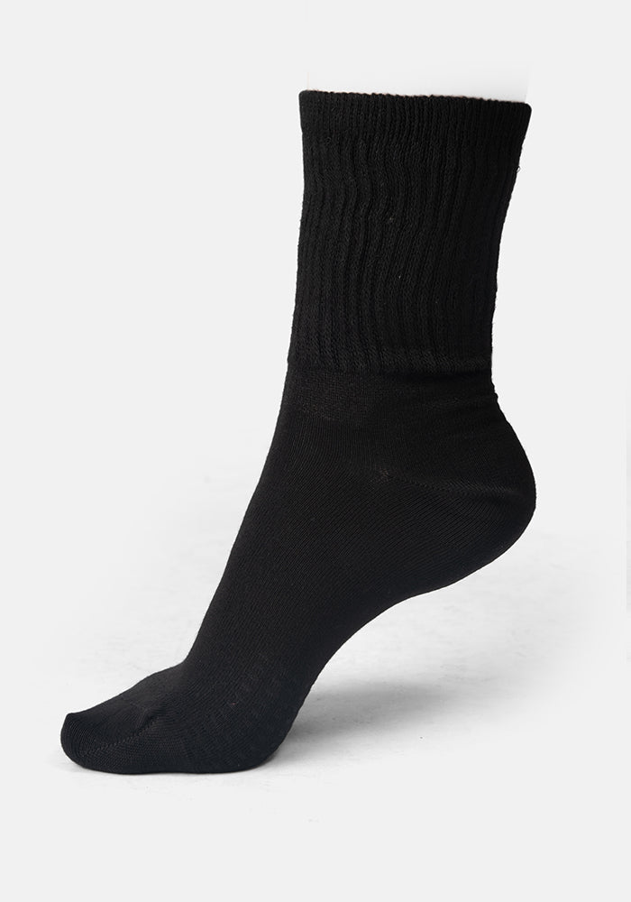 Third angle of Black Bamboo Socks