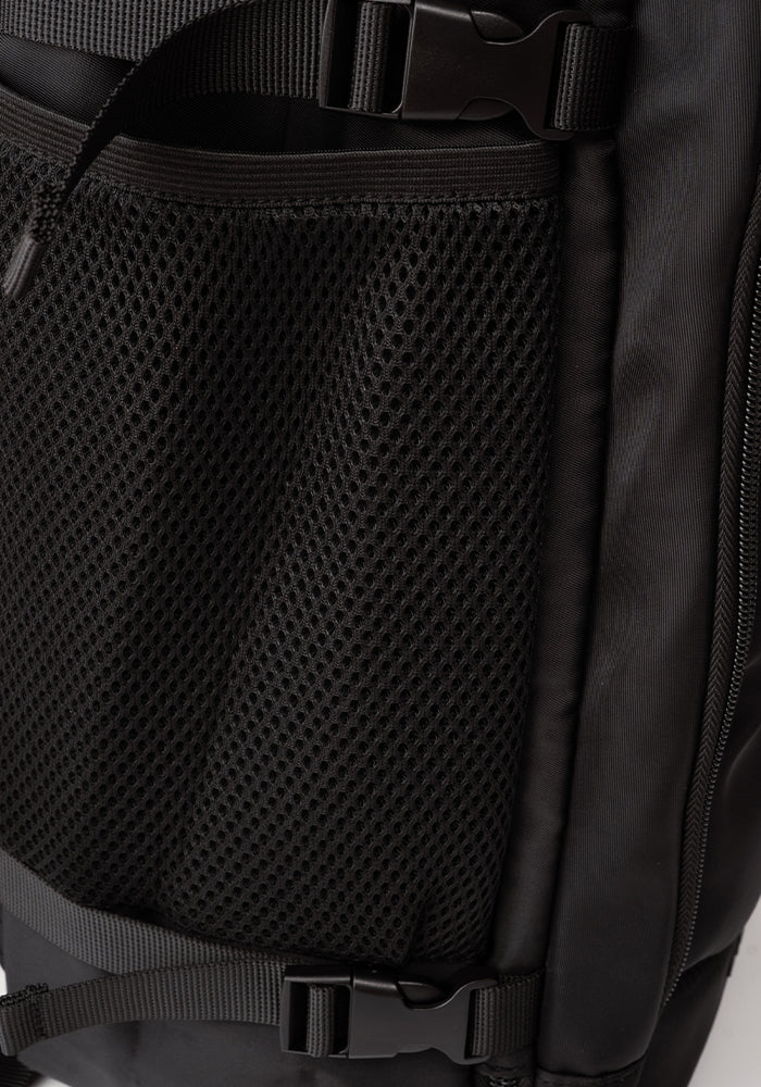 Seventh angle of Black Cabin Bag, a lightweight plain black cabin bag.