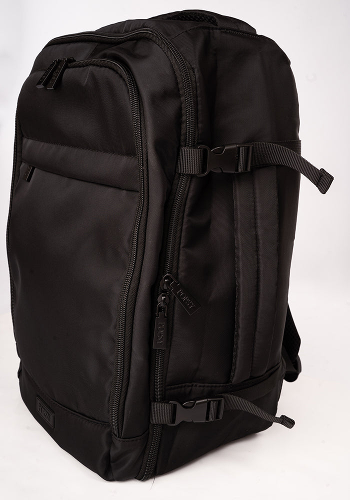 Sixth angle of Black Cabin Bag, a lightweight plain black cabin bag.