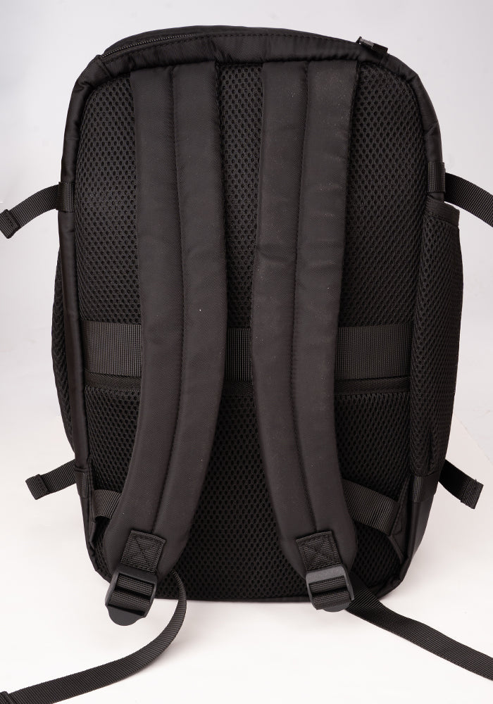 Fifth angle of Black Cabin Bag, a lightweight plain black cabin bag.