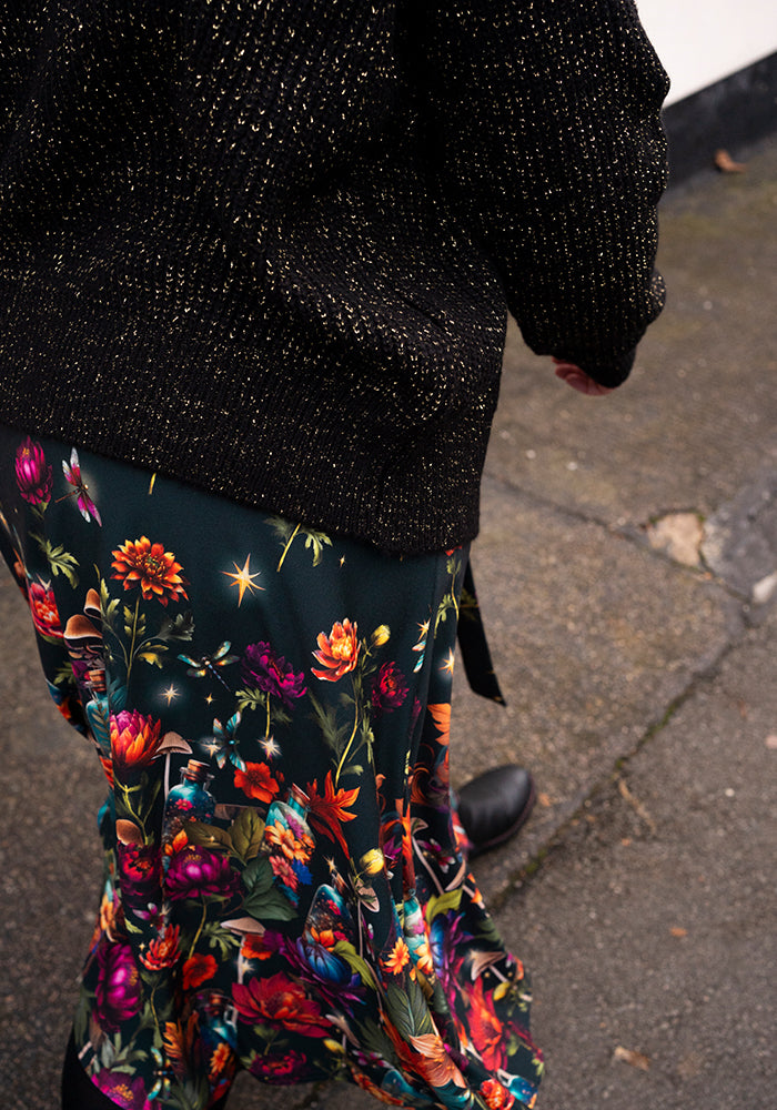Fourth angle of Black &amp; Gold Lurex Cardigan