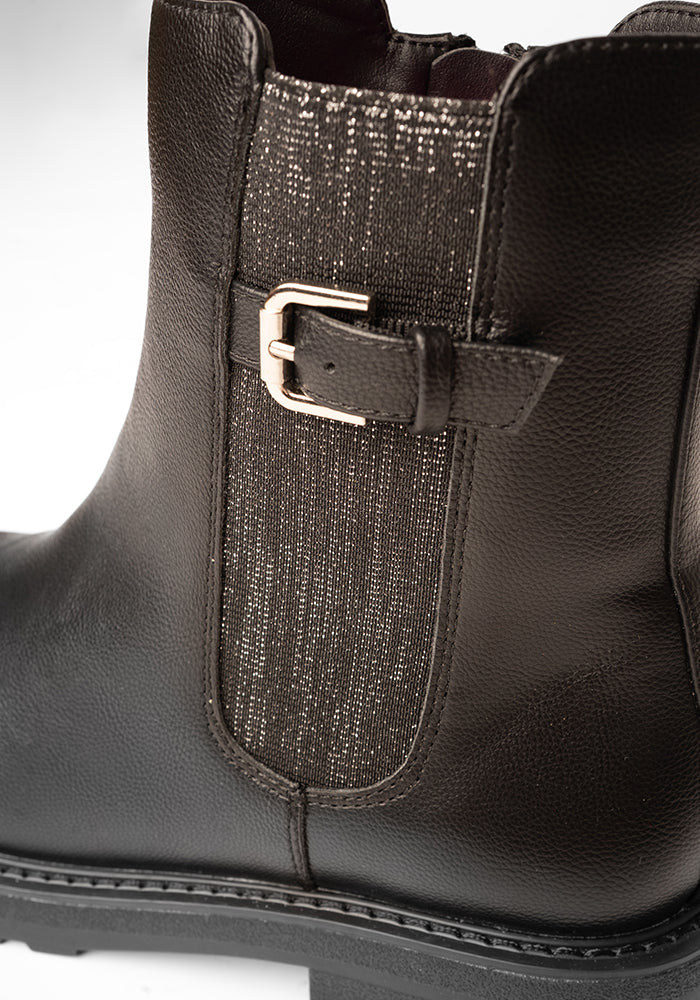Second angle of Black Chelsea Boot