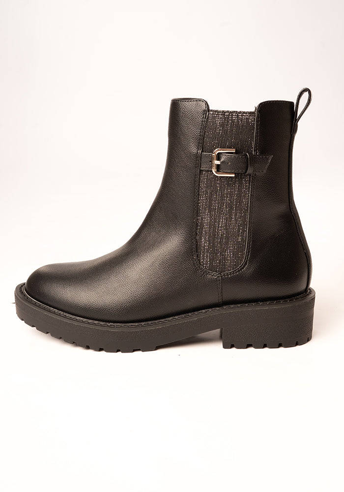 Front view of Black Chelsea Boot