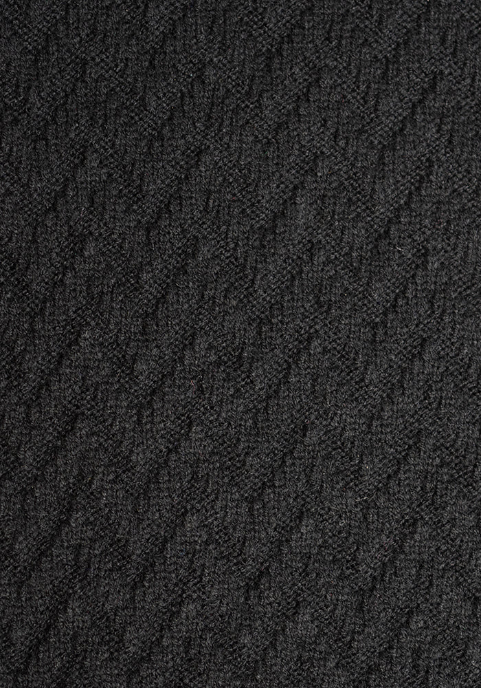 Second angle of Black Chevron Knit Cardigan, black Chevron Knit Cardigan The layer you&