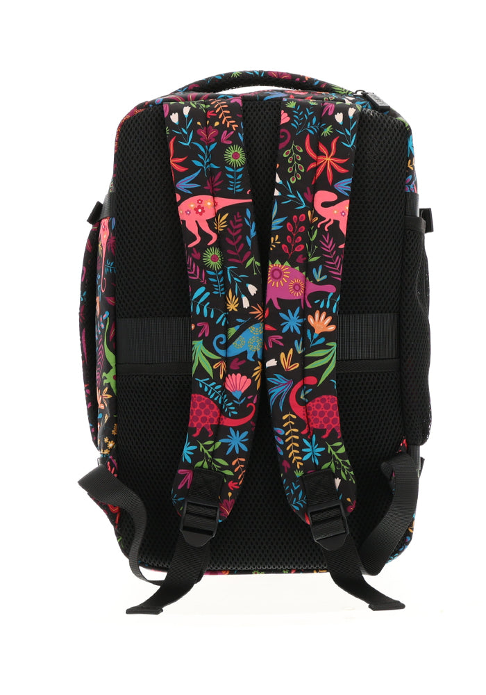 Fifth angle of Black Dinosaur Print Cabin Bag