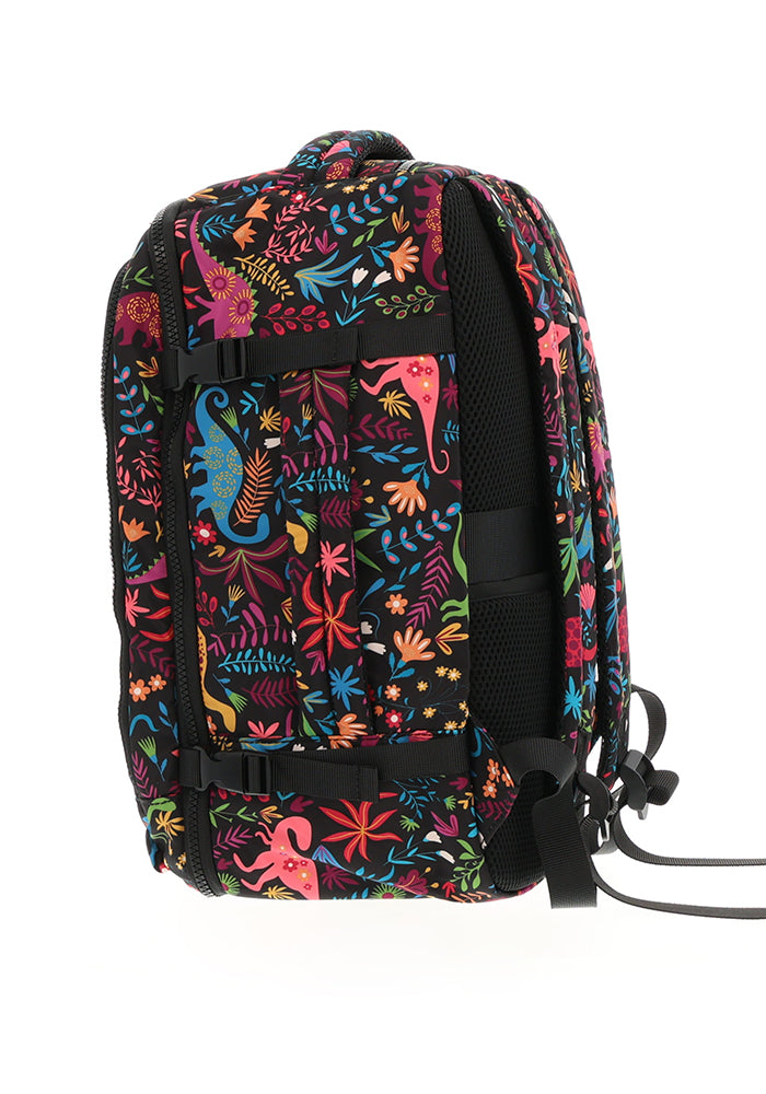 Third angle of Black Dinosaur Print Cabin Bag