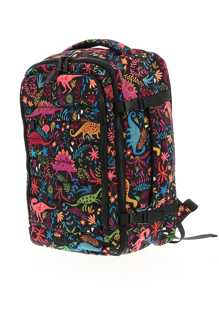 Second angle of Black Dinosaur Print Cabin Bag