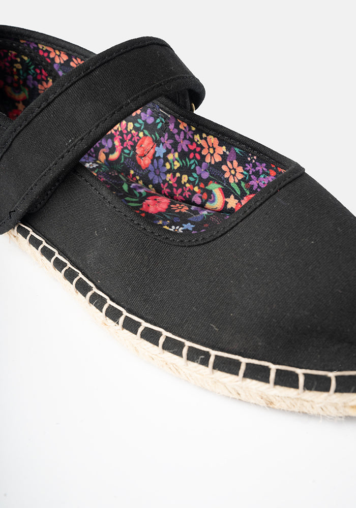 Flat Espadrille Black