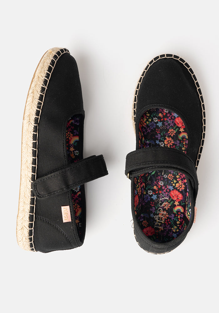 Flat Espadrille Black