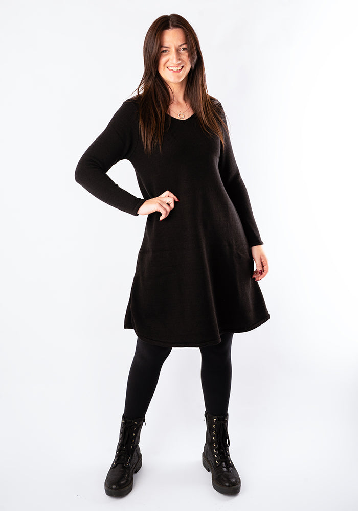 Seventh angle of Black Knitted Dress