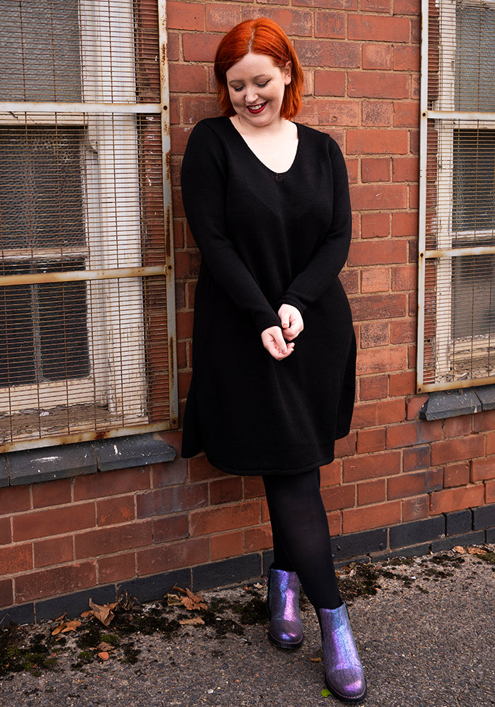 Fourth angle of Black Knitted Dress