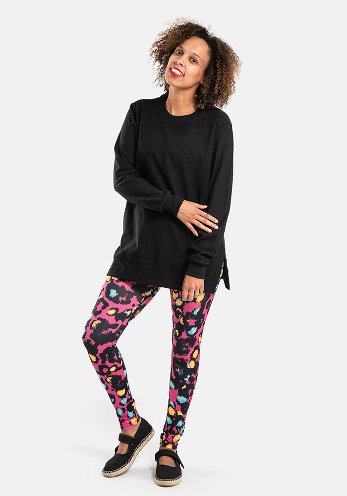 Fourth angle of Black Longline Popsy Sweatshirt