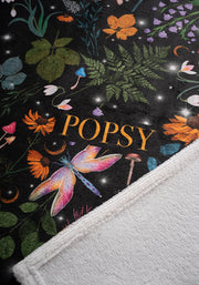 Black Magical Moth Print Jumbo Bath Sheet
