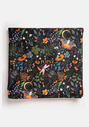 Black Magical Moth Print Jumbo Bath Sheet