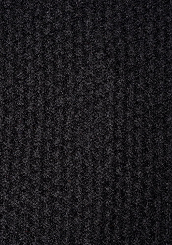 Second angle of Black Moss Stitch Cardigan