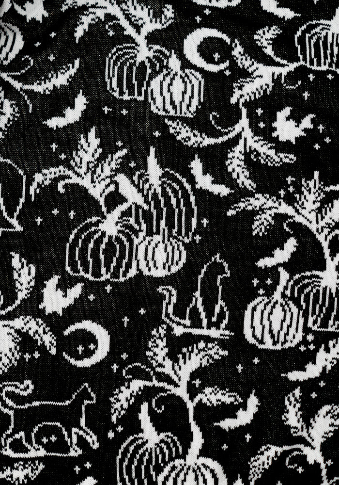 Black Pumpkins &amp; Cats Knit Cardigan