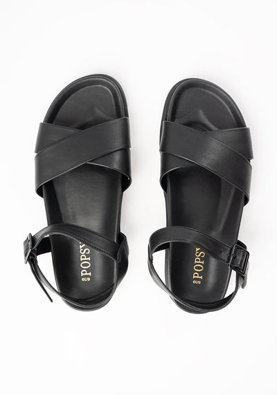 Popsy Black Comfort Sandal