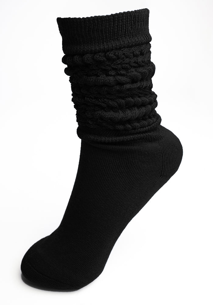 Black Slouchy Boots Socks