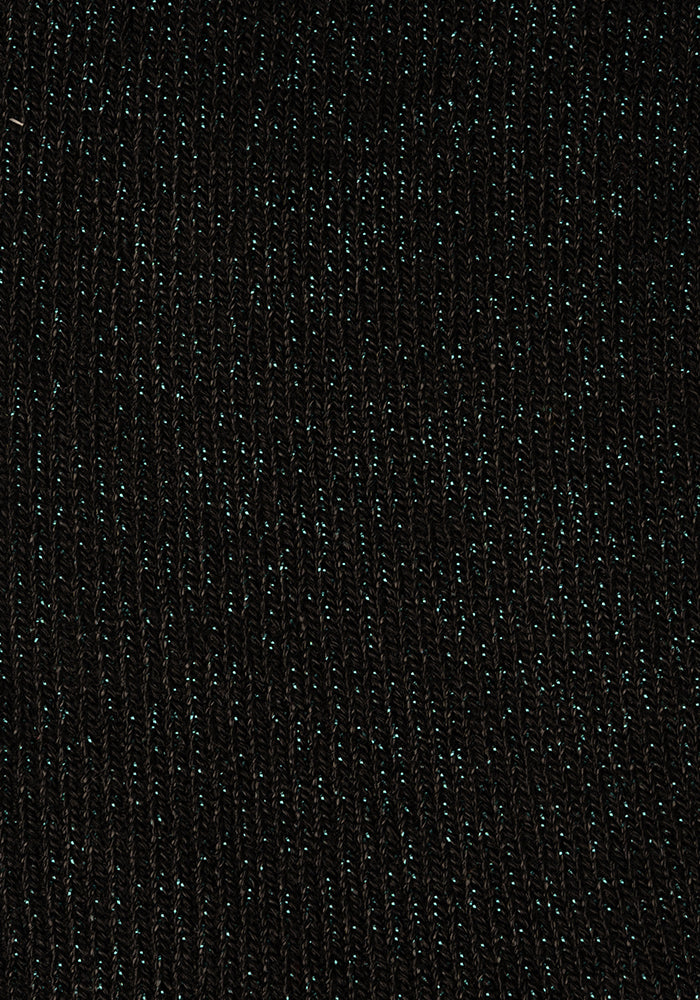 Black-Emerald Sparkle Socks